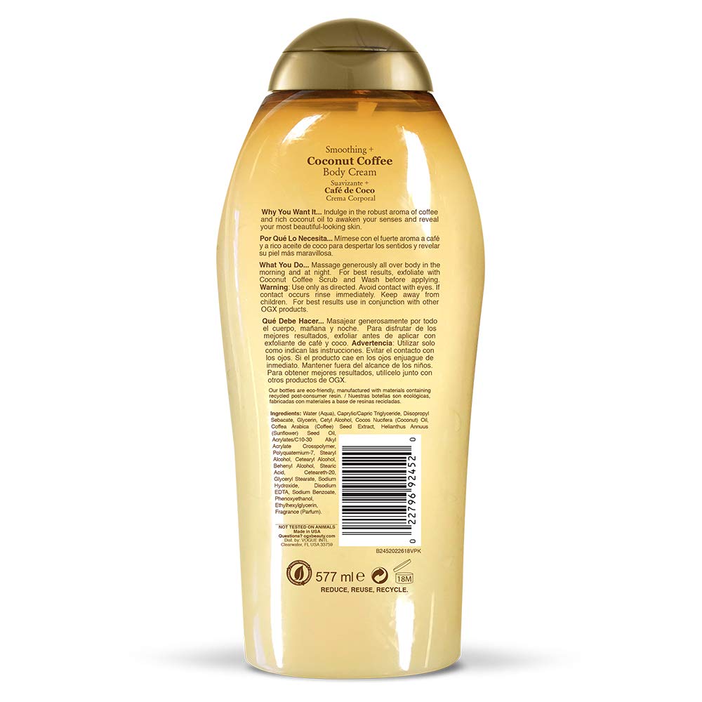 Ogx Body Cream Coconut Coffee, Cream