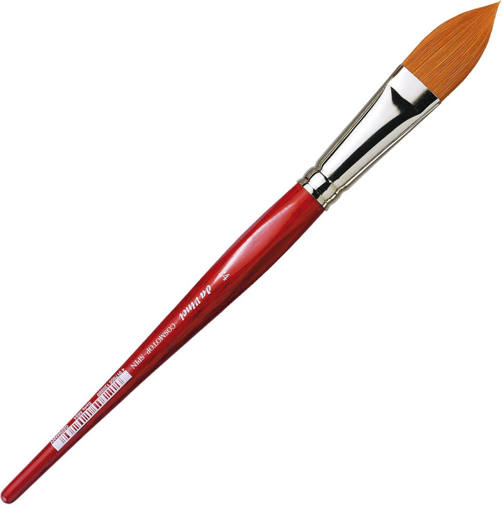 da Vinci 5584 Watercolor Series CosmoTop Spin Pinsel, spitz, oval, Synthetik mit rotem Griff, Grösse
