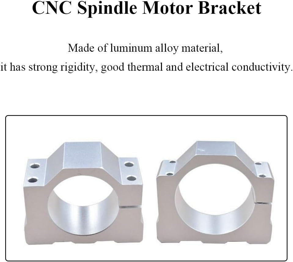65 mm CNC Spindelmotorhalterung, Aluminiumlegierung CNC-Motorhalterung Spindelmotorhalterung mit Sch