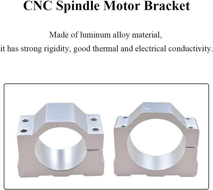 65 mm CNC Spindelmotorhalterung, Aluminiumlegierung CNC-Motorhalterung Spindelmotorhalterung mit Sch