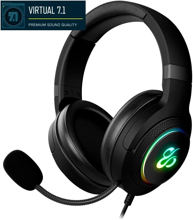 Newskill Sobek 7.1 bedrade gamingheadset, 7.1-geluid, USB, ruisonderdrukking, aanpasbare omnidirecti
