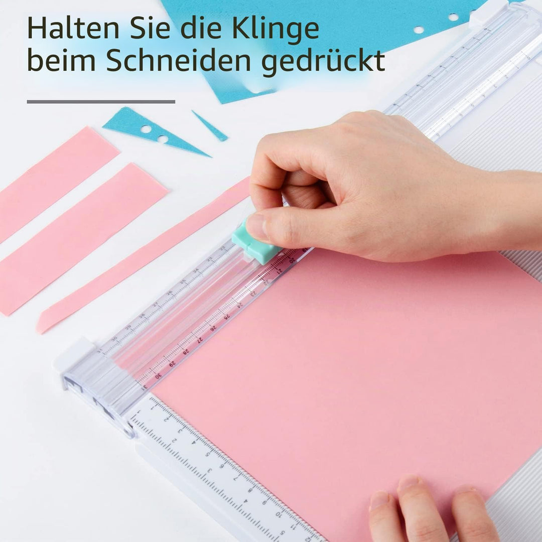 Ecraft Papierschneidebrett: 30,5 x 30,5 cm Bastelpapierschneider, zusammenklappbar und Punktzahl für