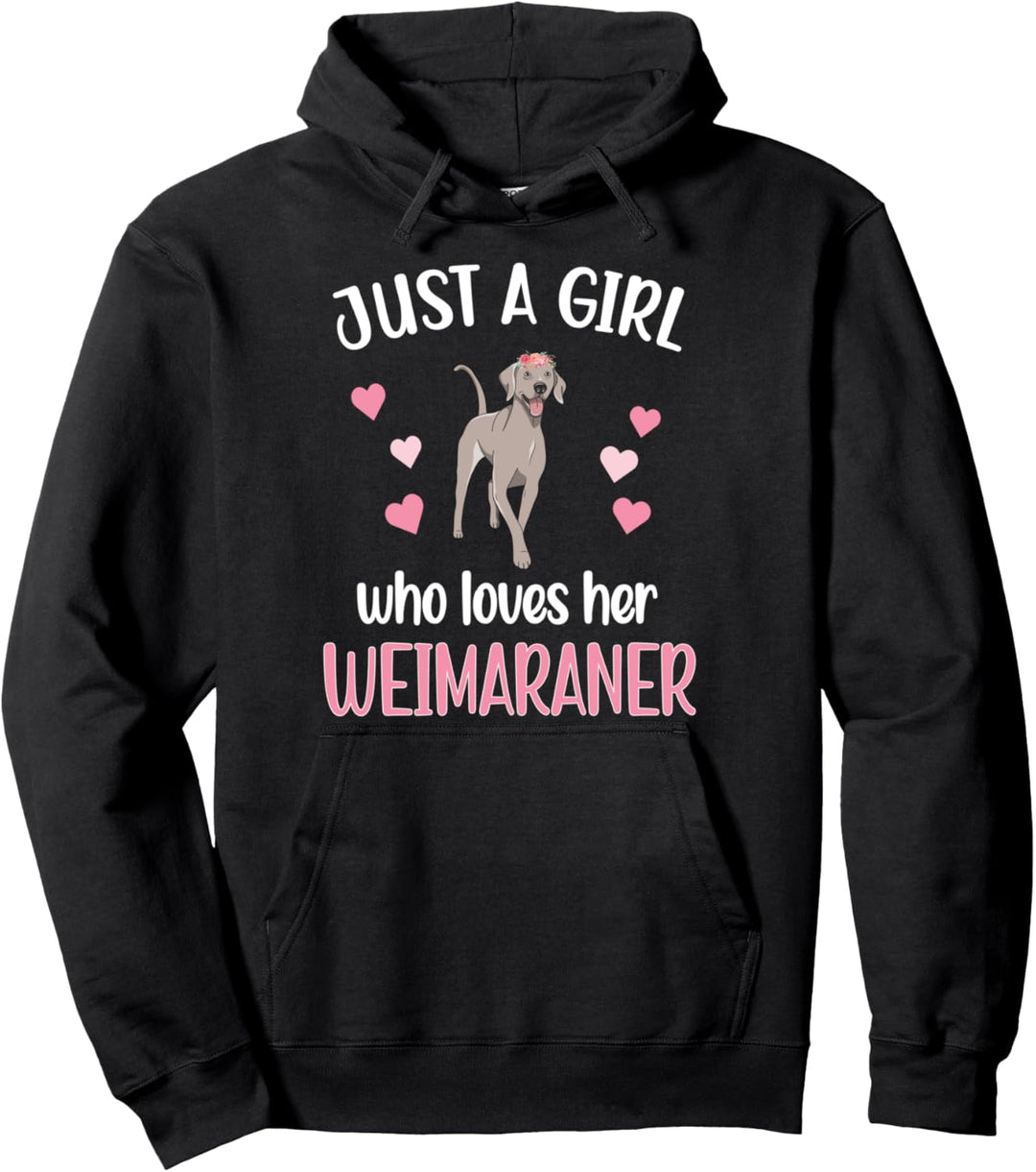 Mädchen, das ihre Weimaraner Besitzerin Weimaraner Mom liebt Pullover Hoodie