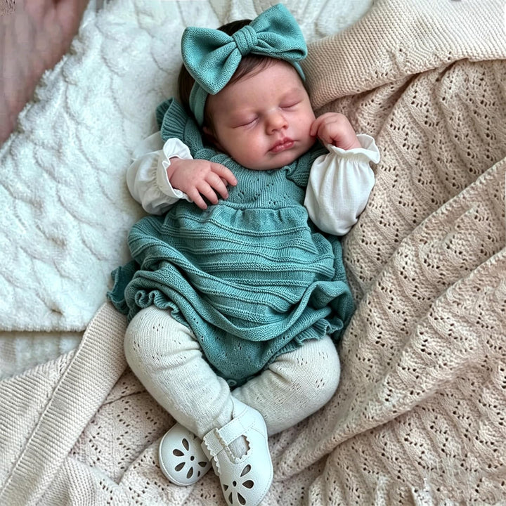 Zero pam Reborn Baby Mädchen 50CM Reborn Baby Vollsilikon Lebensecht, Reborn Puppen Lebensecht, Lebe