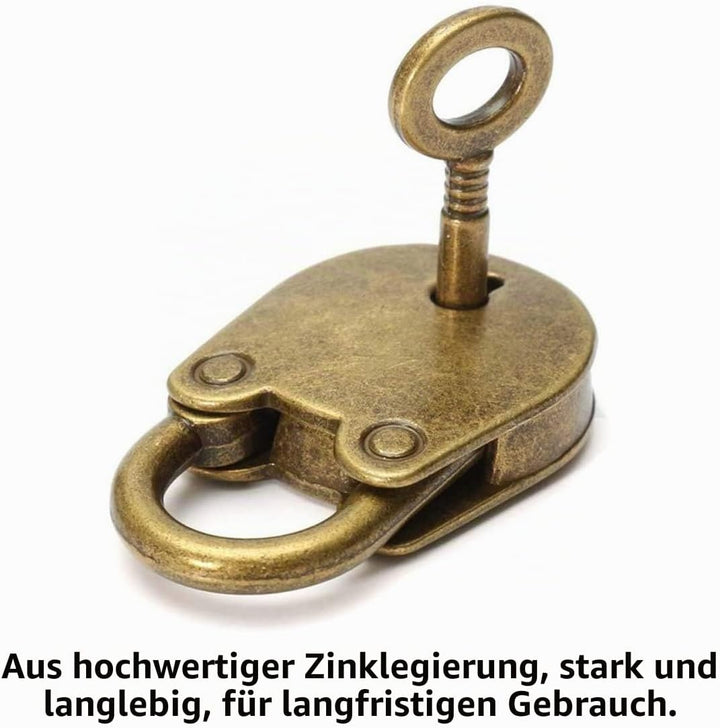 10 Stücke Vintage Vorhängeschloss Schlüssel Schloss mit Schlüssel Mini Archaize Vorhängeschloss für