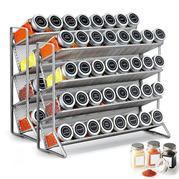 Youyijia 4-stöckiges Gewürzregal Stehend 2er-Set Gewürzregale für Gewürzdosen (45mm) für Gewürzstreu