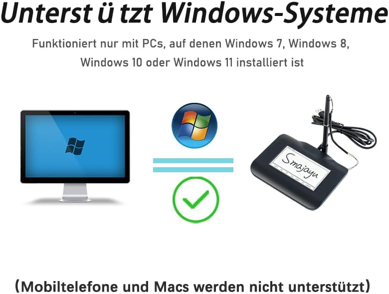 Das elektronische Signaturpad FP430S mit USB-Anschluss ist kompatibel mit Computern und Laptops unte
