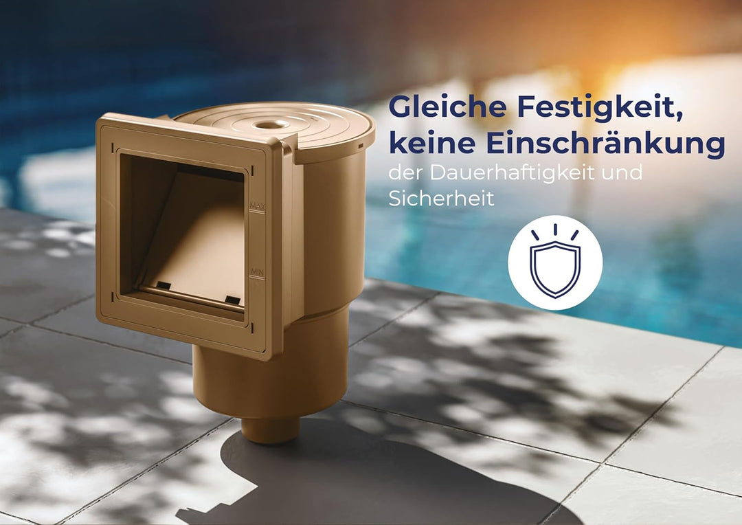 Gre AR100W - Skimmer für Standard-Pools + Ventilantrieb, Farbe braun Braun Einheitsgrösse, Braun Ein