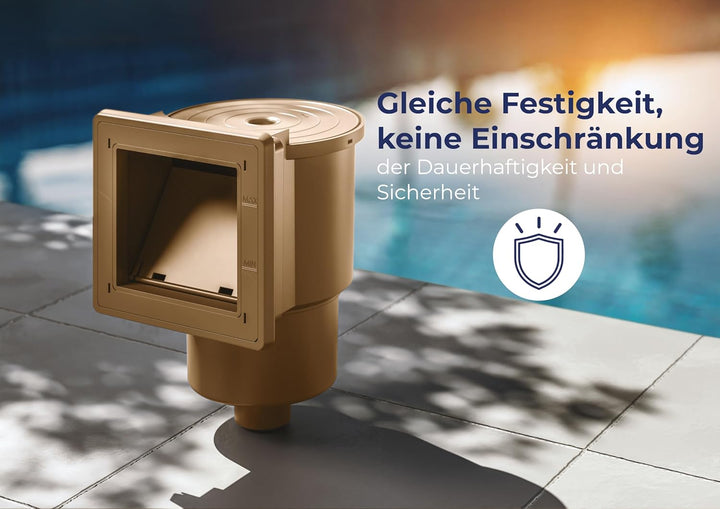 Gre AR100W - Skimmer für Standard-Pools + Ventilantrieb, Farbe braun Braun Einheitsgrösse, Braun Ein