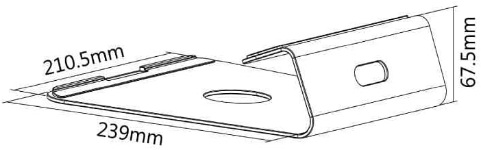 Neomounts by Newstar Deskstand Laptop/IPAD-Ständer Silber NSLS025 silber / schwarz Classic, silber /