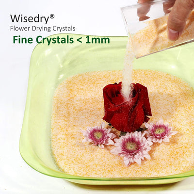 wisedry Silicagel für Trocknen Blümen 5 LBS (2.2KG), Feine Kristalle < 1mm, Silica Gel mit Indikator