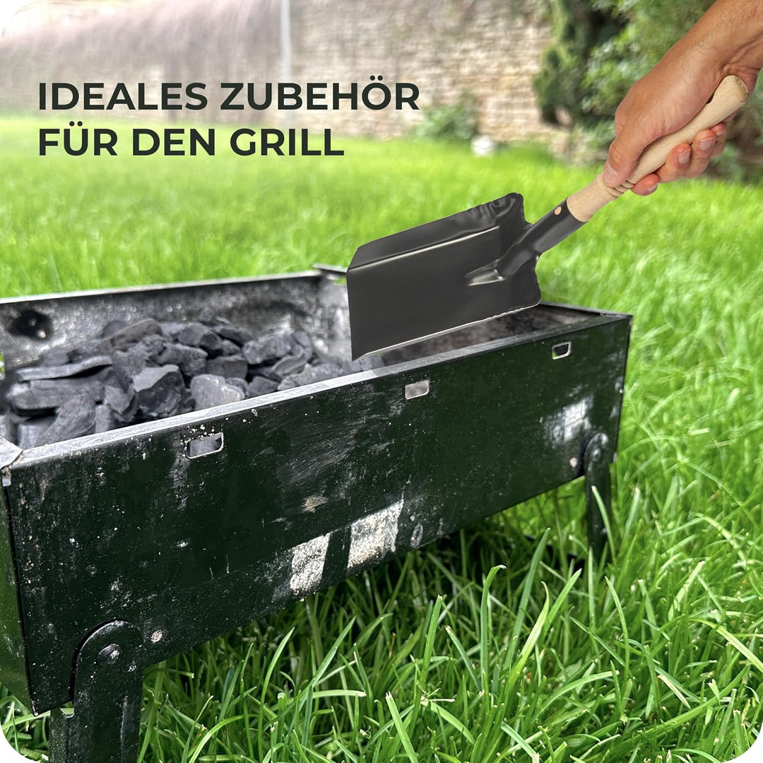 Kohleschaufel Kohlelöffel Ascheschaufel Schaufel Kamin Ofenschaufel (3, Kohleschaufel schwarz), 3