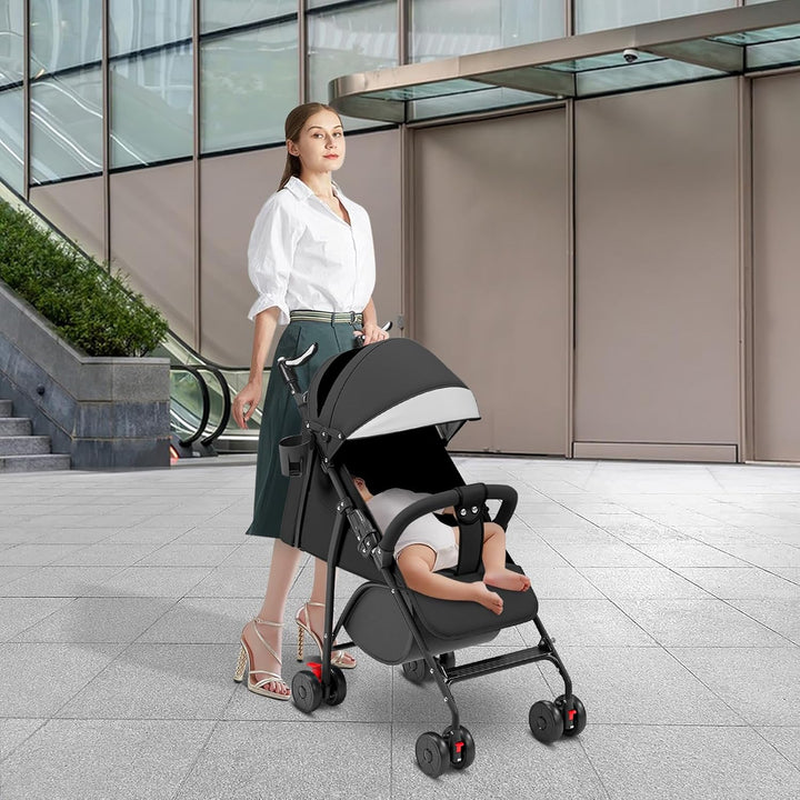 Buggy mit Liegefunktion, Kinderwagen Zusammenklappbar mit Wattepads und Moskitonetzen, Reisebuggy mi