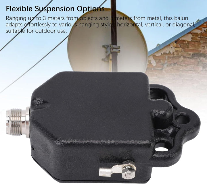 Fafeicy 1:64 Mini-Balun, Kompakter Balun, 100 W Balun für FT8 FM AM FSK, Frequenzbereich 1–30 MHz, m
