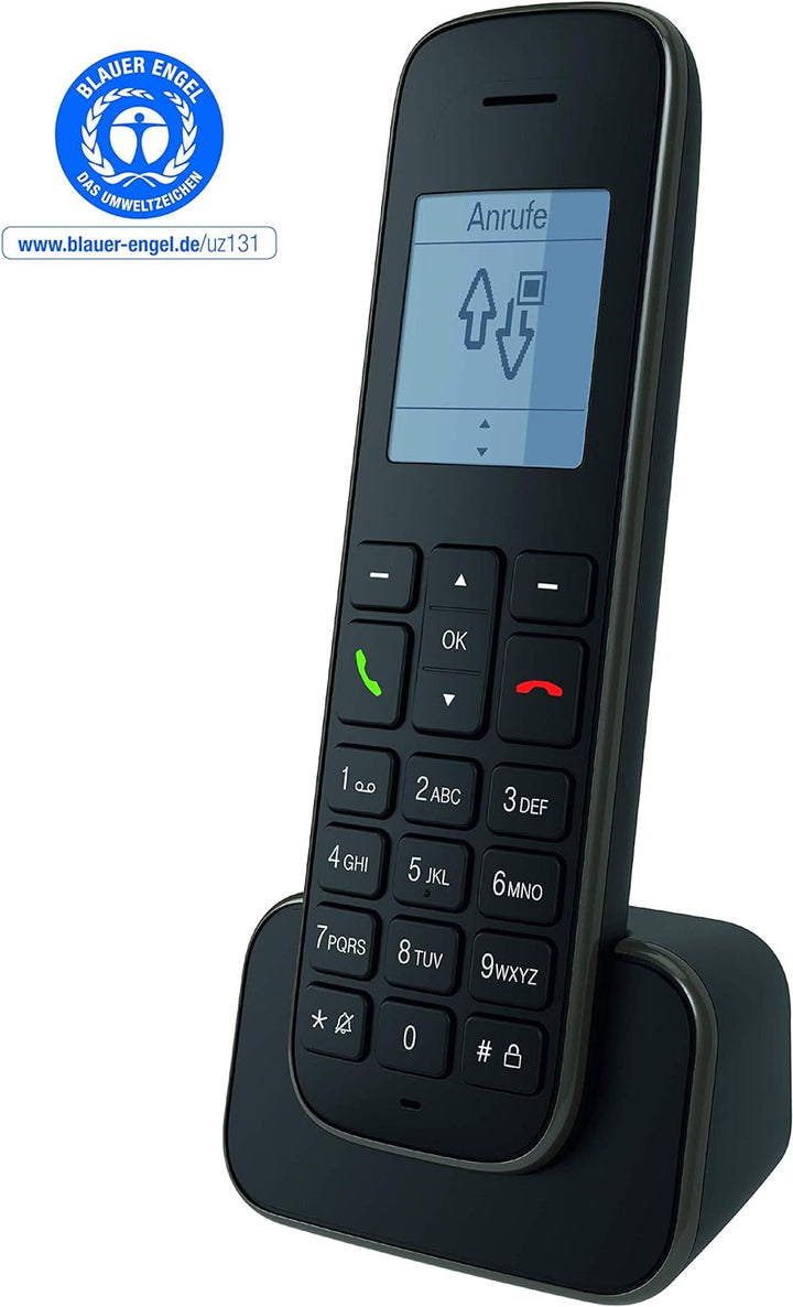 Telekom Sinus A207 Schnurlostelefon (mit Anrufbeantworter) schwarz & ANSMANN Telefon Akku AAA 800 mA