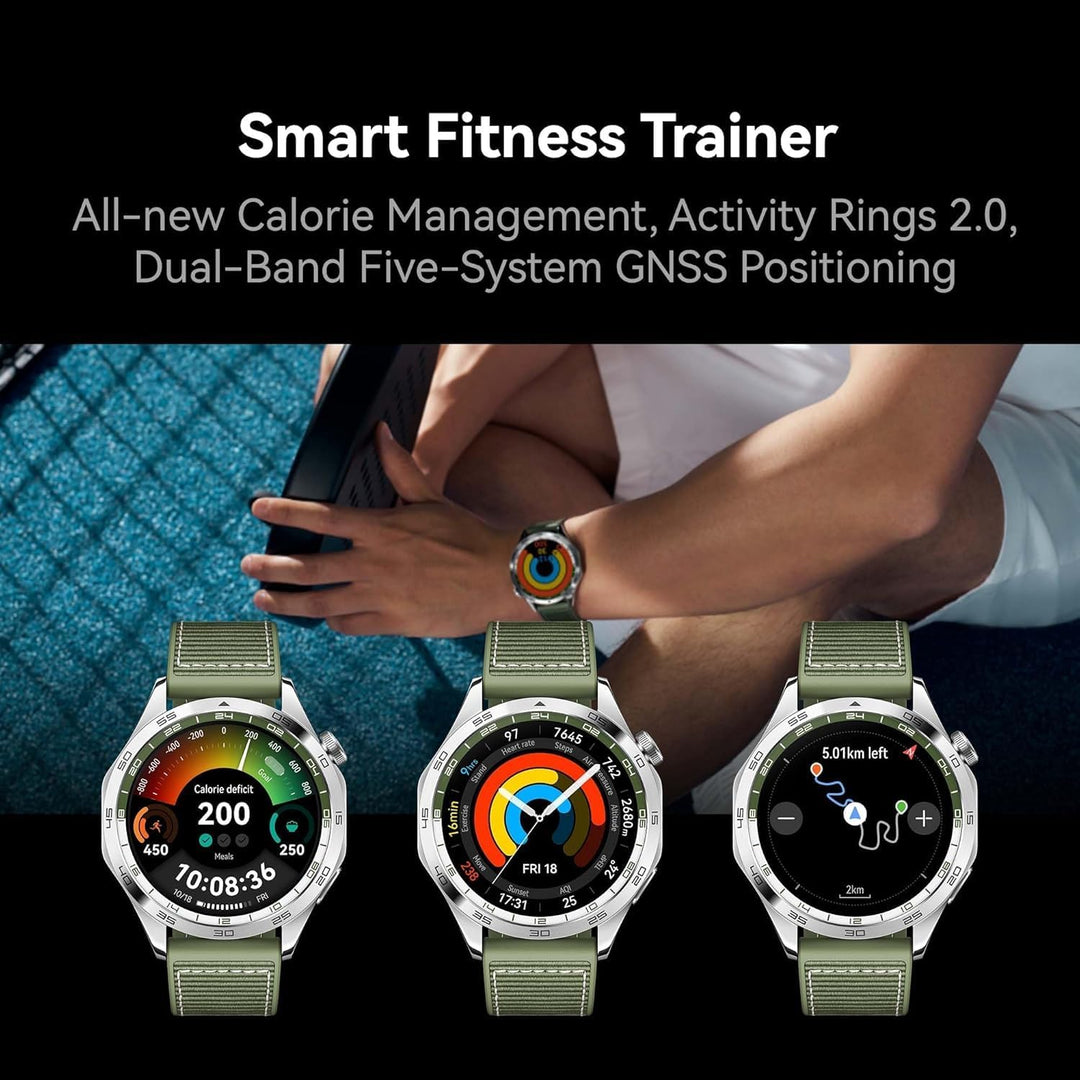 Huawei Watch GT 4 46mm Smartwatch, Oktagon Design, Bis zu 2 Wochen Akkulaufzeit‌, Erweitertes 24/7 G