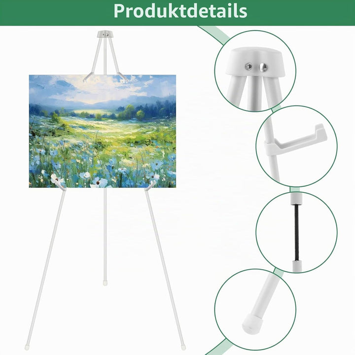 VIDETOL 2 Stück Staffelei Ständer, 160 cm Faltbare Staffelei, Portable Künstler Staffelei Stand, Sta