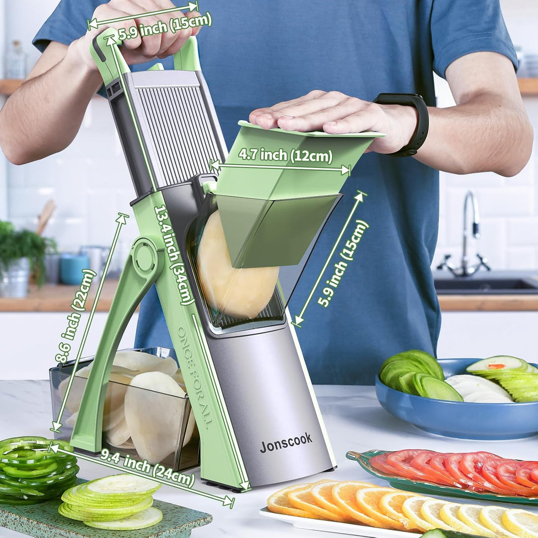 Safe Veggie Chopper Gemüseschneider, Pommes Frittierschneider, Zwiebelhacker, Gemüsehobel, multifunk