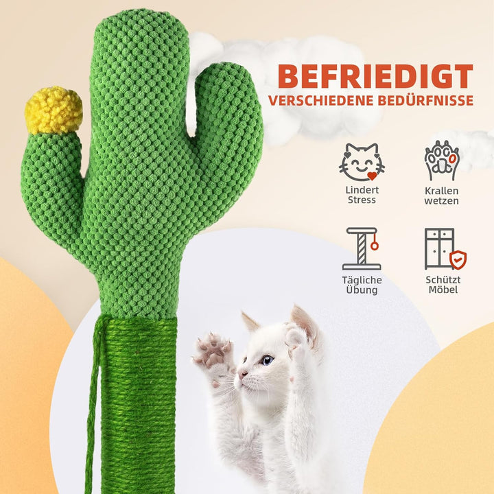 Mora Pets Kratzstamm 83 cm Kratzsäule Kaktus Kratzbaum Klein Kratz Kaktus für Katzen Cat Scratching