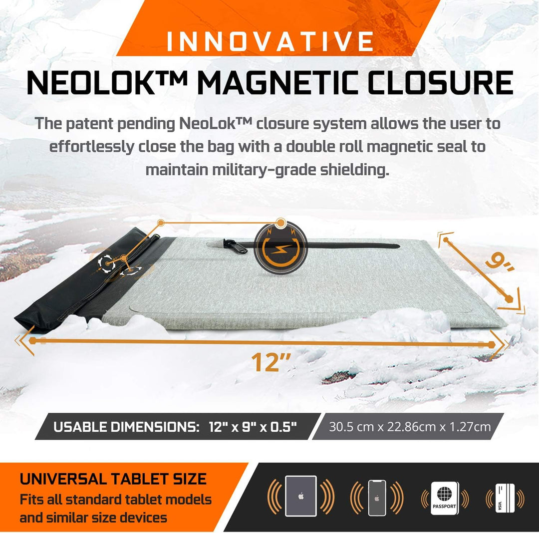 Mission Darkness Dry Shield Faraday Tablet-Hülle // wasserdichte Tasche mit HF-Abschirmung für Table