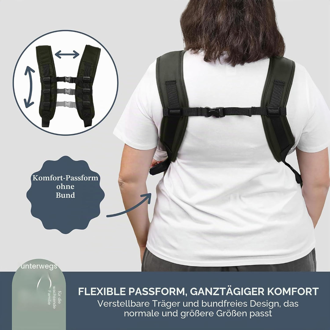 Dreambaby On-The-Move 3-in-1 Babytrage – vorne nach innen, vorne nach aussen &amp; hinten tragen – leich