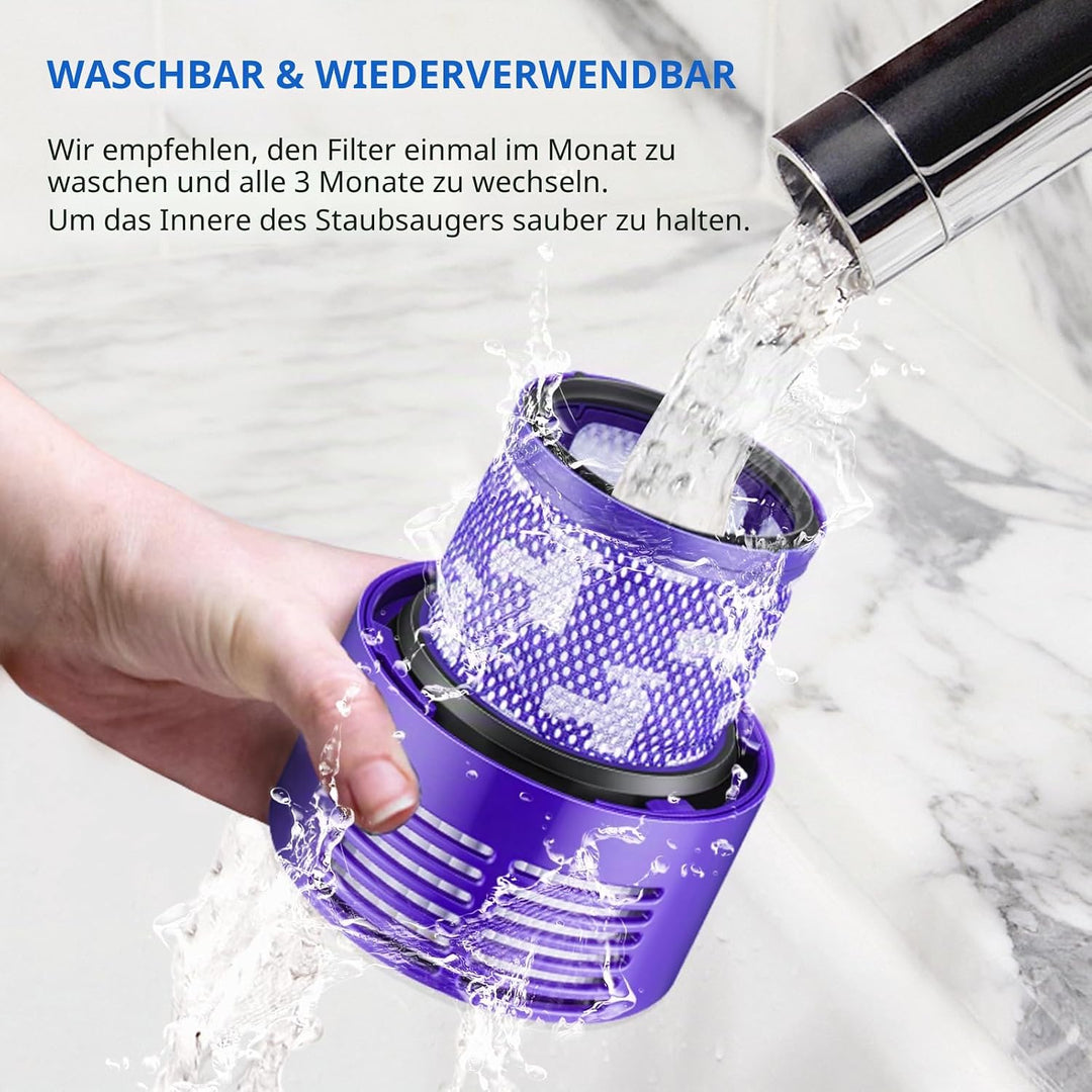 Filter für Dyson V10 SV12 -JORAIR Waschbar Ersatz Filter für Dyson V10 Cyclone Series, V10 Absolute,