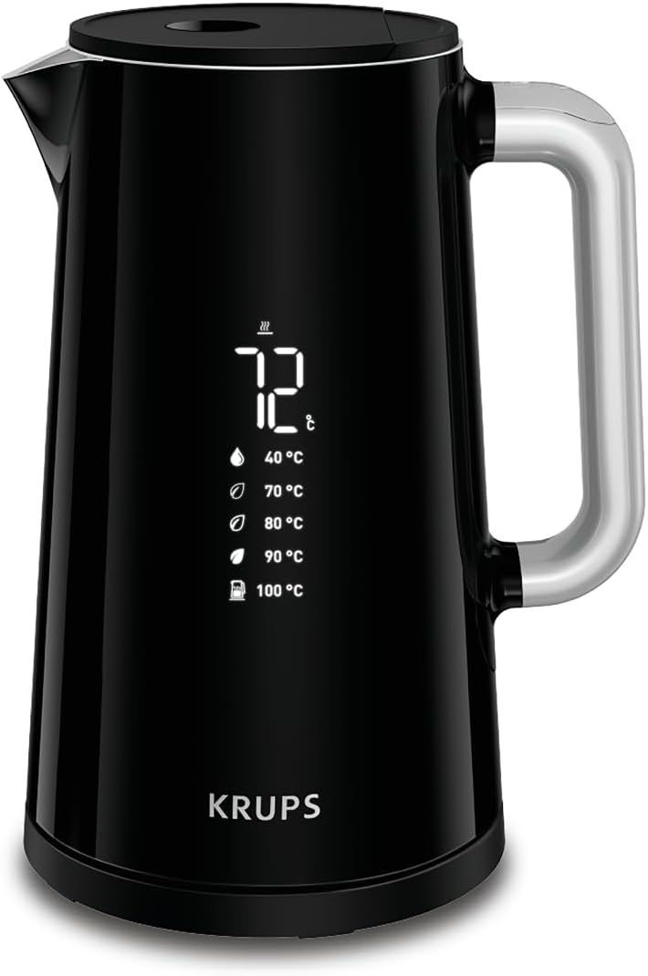 Krups BW8018 Smart'n Light Elektrischer Wasserkocher | Temperatureinstellung | Tee | Digitalanzeige
