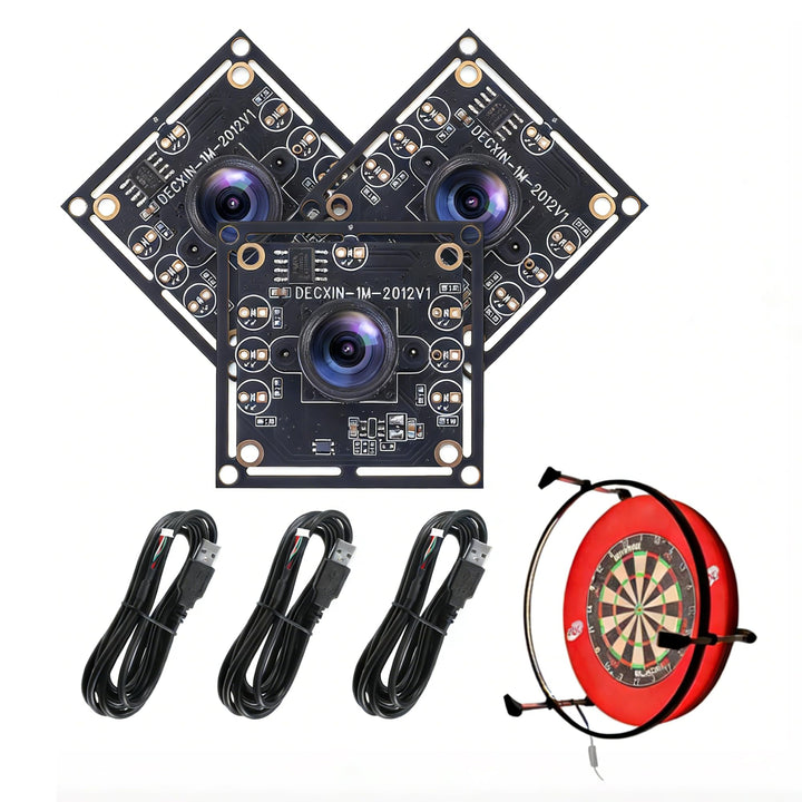 OV9732 Kameramodul 100° 3er-Set für Autodarts Dart Kamerasystem, 1280x720 HD, 30fps, USB 2.0, 3m Kab