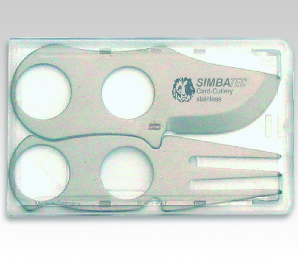855552 Card Cuterly Mini Besteck Set, Andere, Silber, 90 x 57 x 4 mm