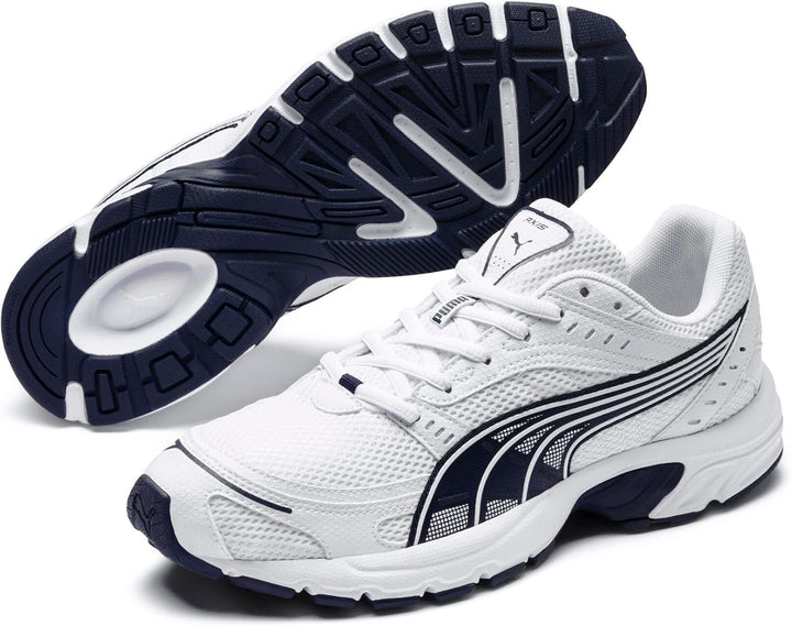 PUMA Unisex Axis Sneaker 41 EU Puma White Peacoat, 41 EU Puma White Peacoat