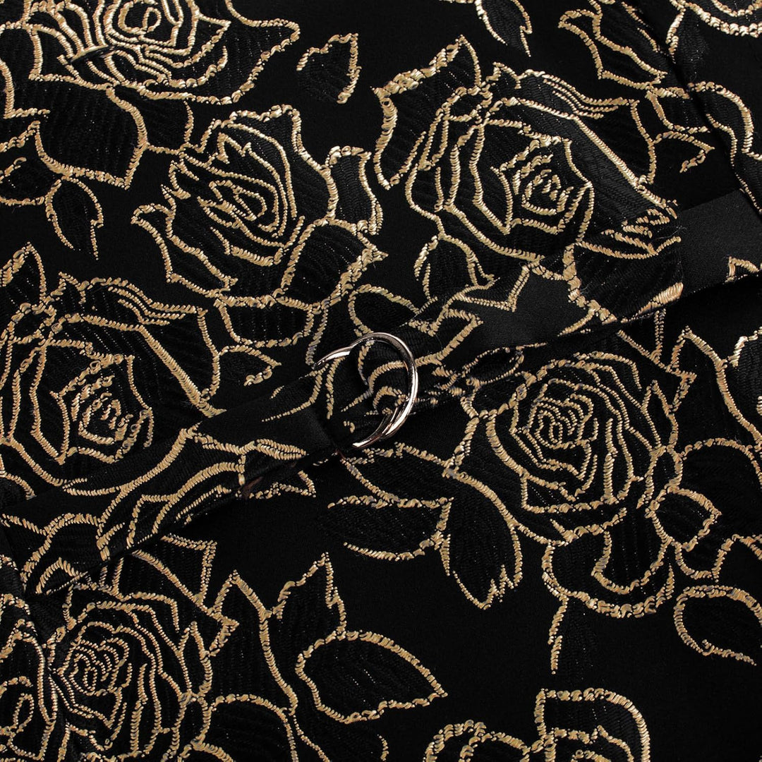 Belle Poque Damen Weste mit Gebogenes Revers V-Ausschnitt Karierte Weste mit Zwei Taschen Geometrisc