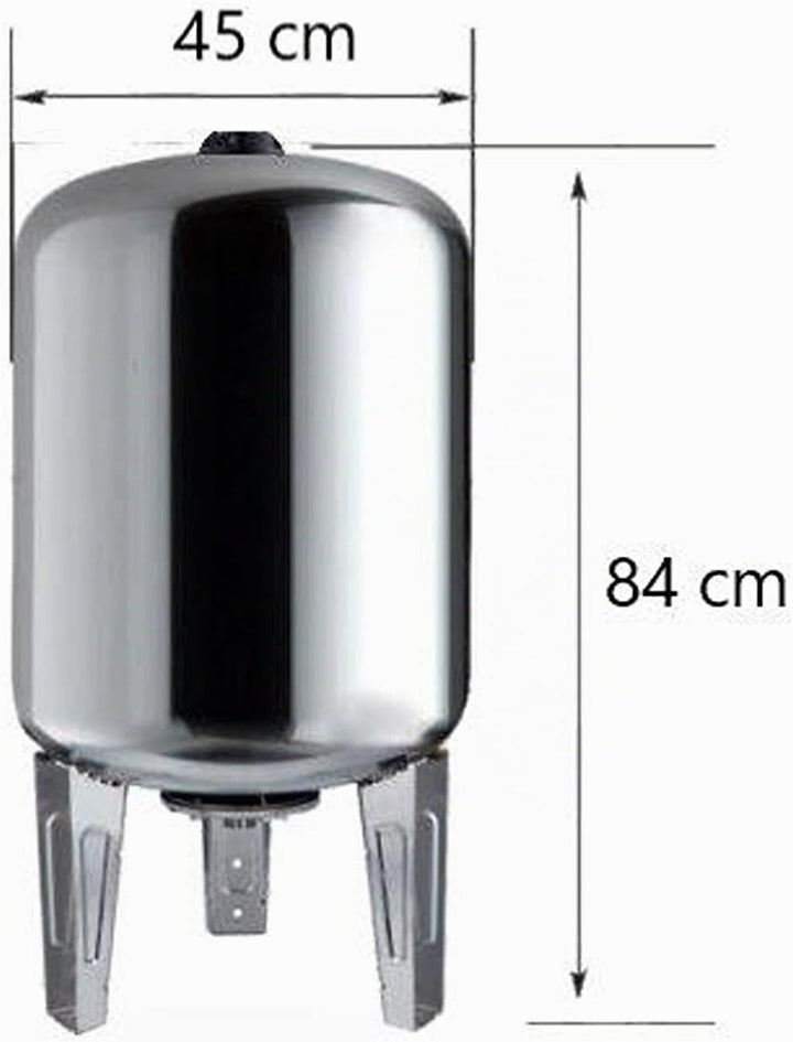 Druckkessel Membrankessel vertikal 100 L Edelstahl max. 6 Bar, Ausdehnungsgefäss stehend
