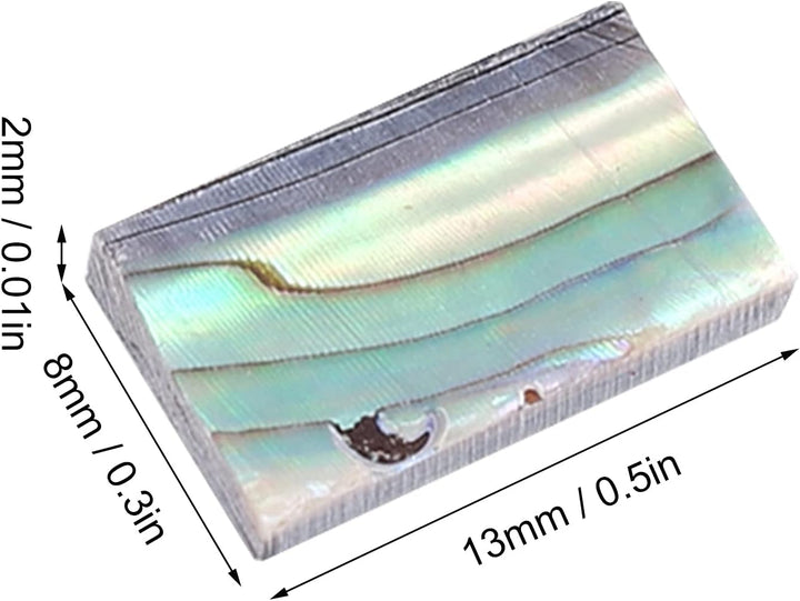Astibym Abalone Shell Guitar Inlay Griffbrett, 10 Stück Abalone Shell Inlay Natürliche Gitarren Inla