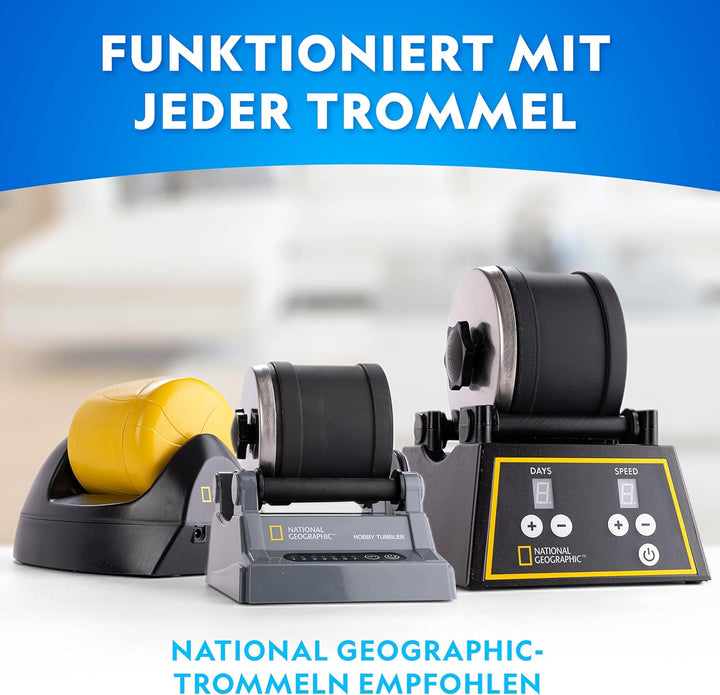 Blue Marble National Geographic Schleif- & Poliermittel Nachfüllset – Gesteinschleifmittel für Tromm