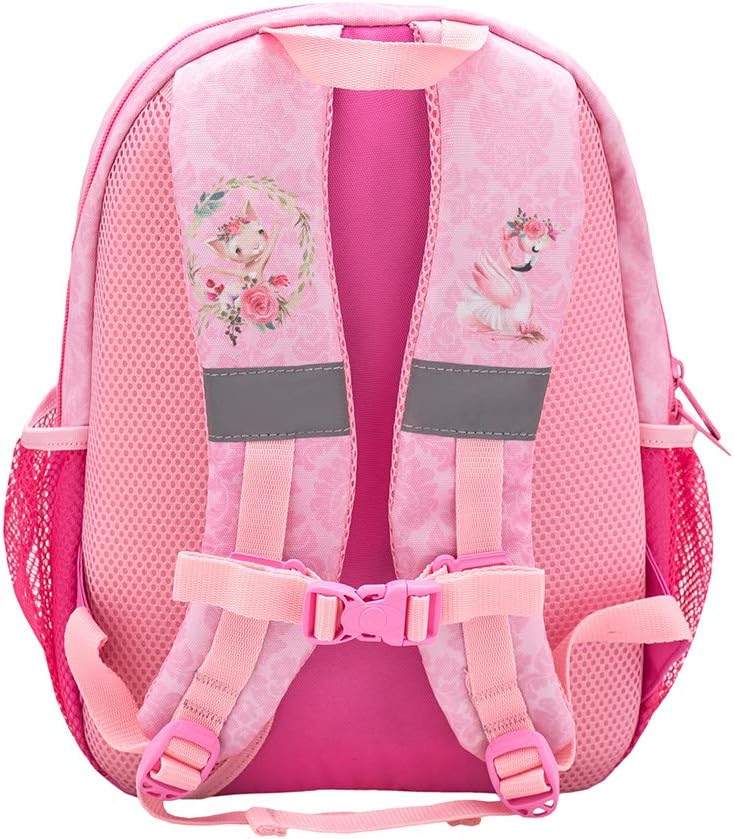 Belmil Kindergartenrucksack mit Brustgurt und Namensschild für 3-6 Jährige/Mädchen / 12 L/Krippenruc
