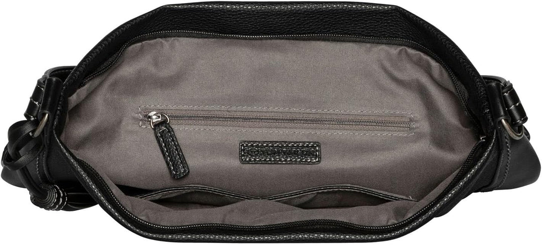 TOM TAILOR bags Isa Damen Hobo Bag Schultertasche Beige Einheitsgrösse Schwarz, Einheitsgrösse Schwa