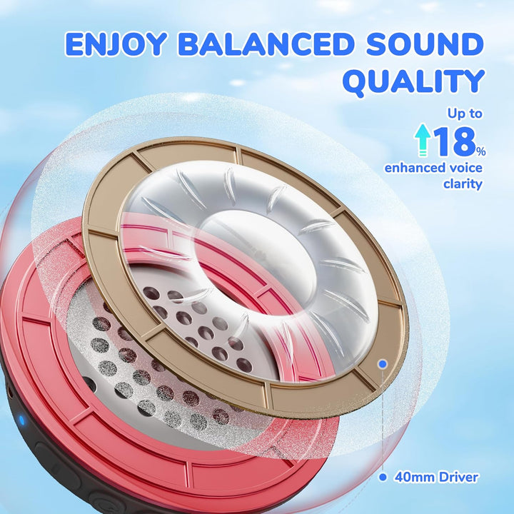 iClever Bluetooth kopfhörer Kinder, 60 Std Akku, 74/85 dBA Lautstärkebegrenzung, Stereo-Sound, Typ-C