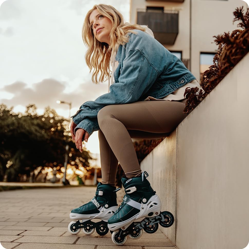 RAVEN Inline Skates Inliner für Kinder und Erwachsene OPTIONAL 2in1 mit Schlittschuhen verstellbar O