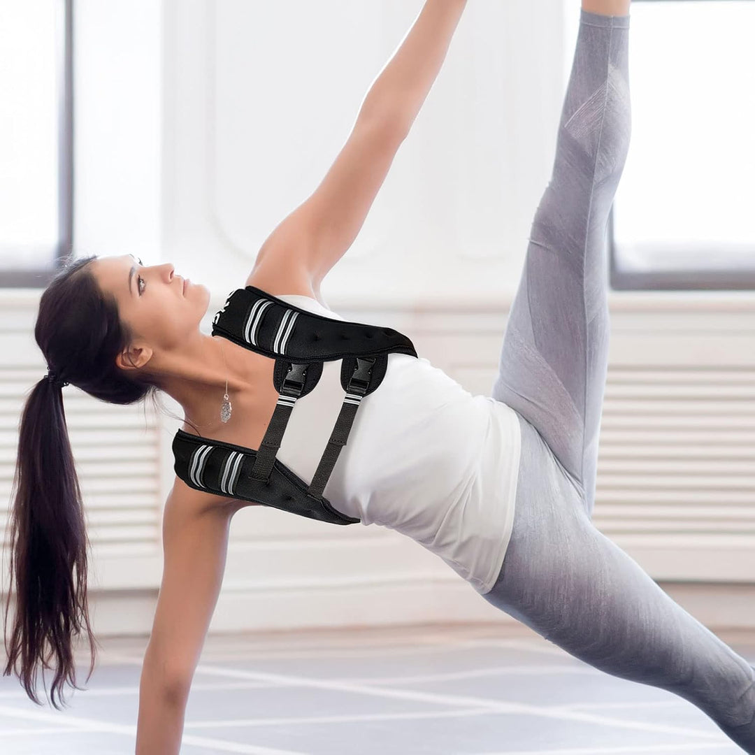 GYMAX Gewichtsweste 5 kg 9 kg Trainingsweste Fitnessweste mit Reflektierende Streifen Weight Vest La