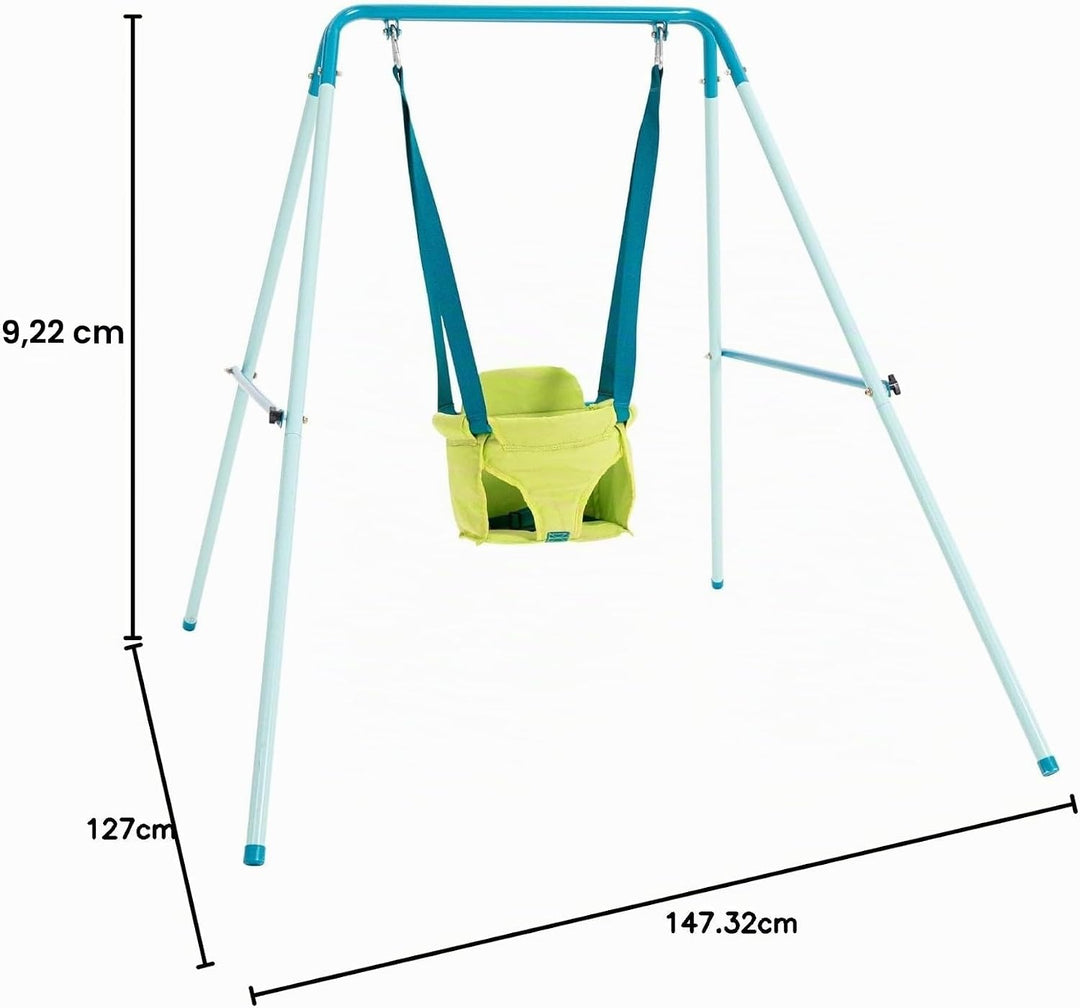 TP Toys Foldaway Baby Swing – Kompakte, pulverbeschichtete Metallschaukel für den Innen- und Aussenb