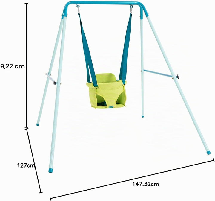 TP Toys Foldaway Baby Swing – Kompakte, pulverbeschichtete Metallschaukel für den Innen- und Aussenb