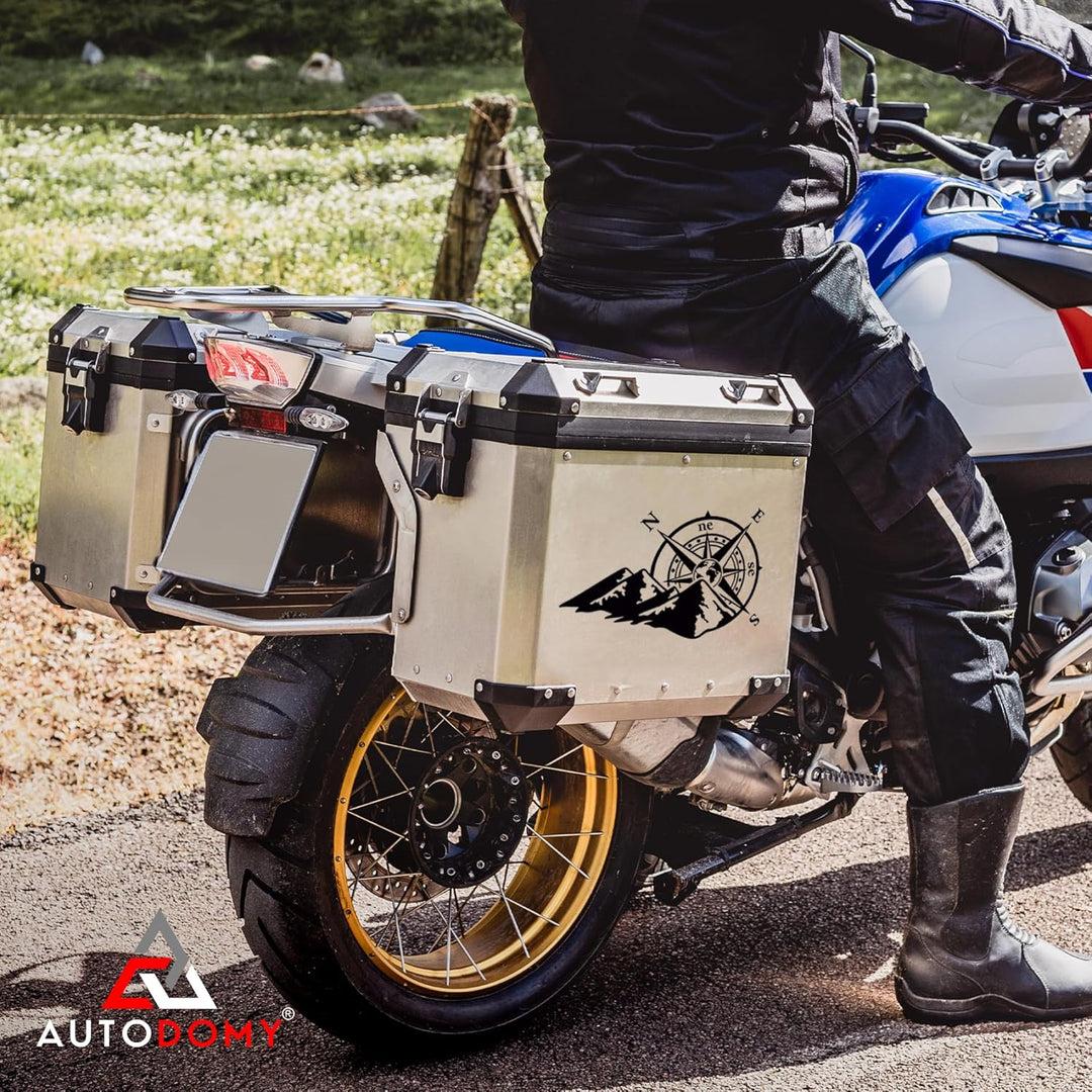 Autodomy Kompass Off Road Sport Trail 4x4 Weltkarte Aufkleber Paket 2 Stück für Auto oder Motorrad (