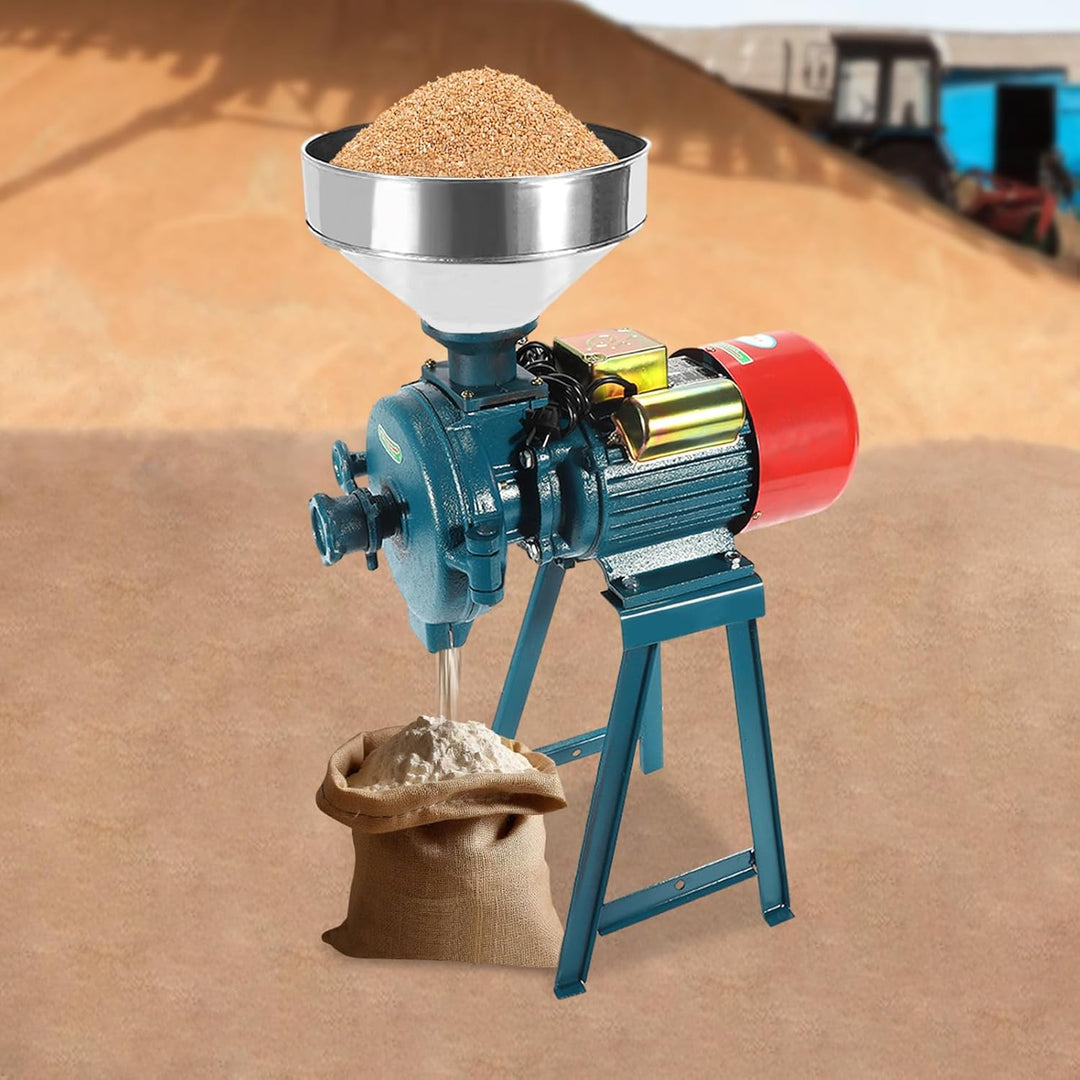 2200W 220V Getreidemühle, Elektrische Getreidemühle, Getreidemühle Mühle Nussmühle mit Trichter, Kom