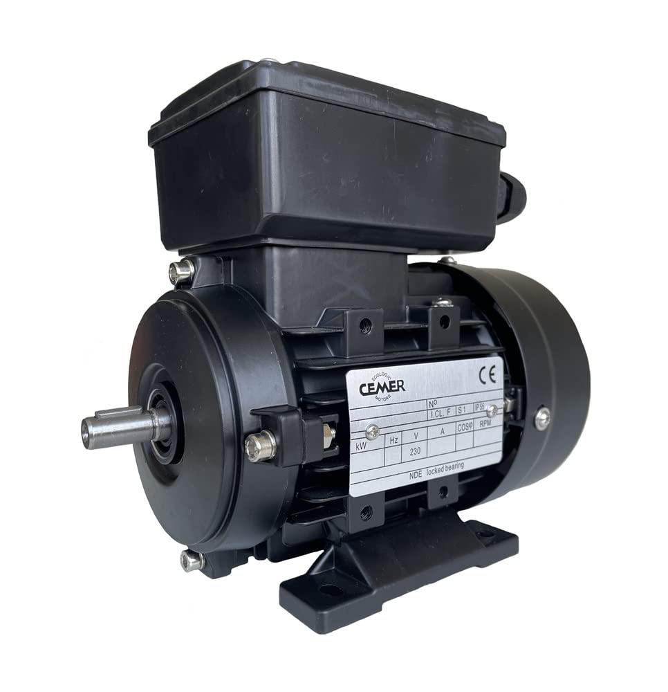 Elektrischer Motor, einphasig, 3000 U/min, 230 V, 0,09 kW, 0,12 PS, B3, Grösse 56 mm, Durchmesser de