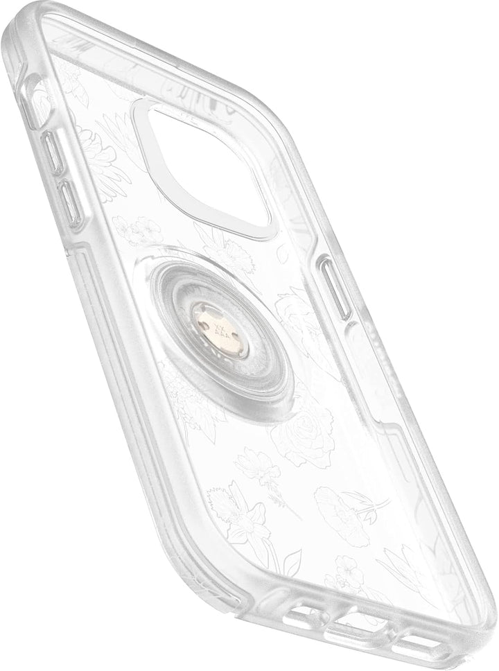 OtterBox Otter + POP Symmetry Clear Series für iPhone 14 & iPhone 13 – Blume des Monats (transparent