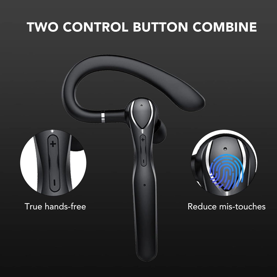 Headset Bluetooth, Headset mit Mikrofon, Bluetooth V5.3 Headset mit Noise Cancelling Mikrofon,100 St