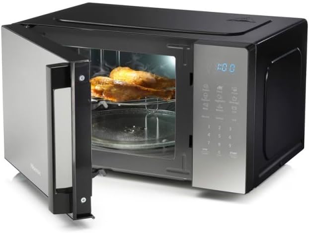 Hisense, H20MOMBS4HG, Mikrowelle 20 l, Türöffnung links, LED-Display mit Tasten, 9 Funktionen, 700 W