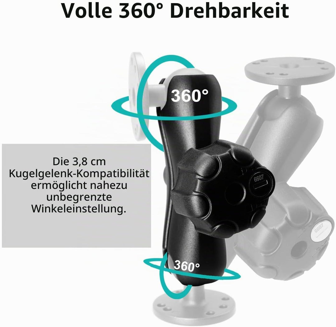 Aluminium Pleuelstange für C Grösse / 38mm Ball Zubehör, Double Socket Arm für 1,5 Zoll Ball (Anti-D
