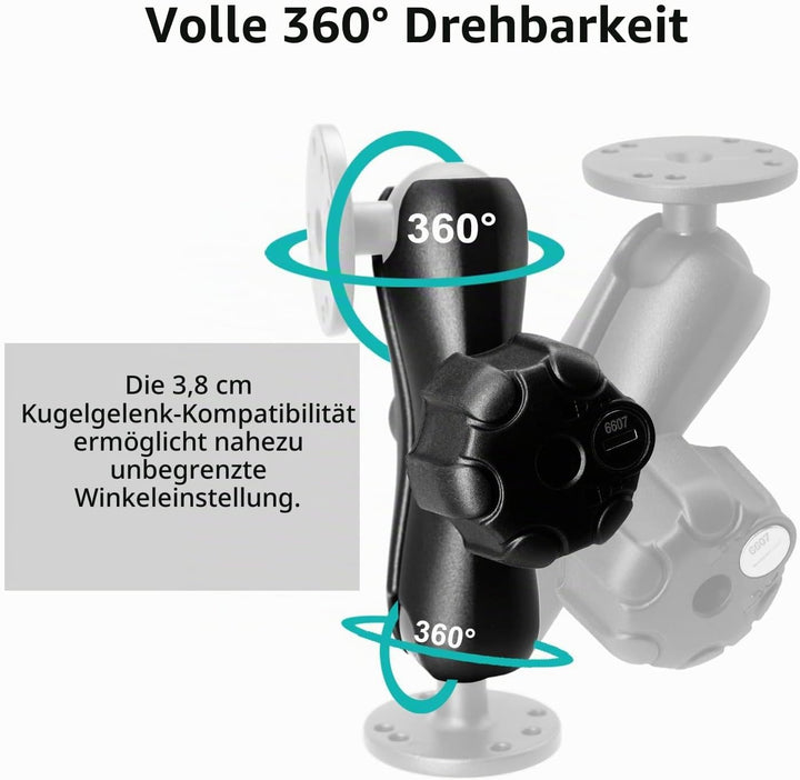 Aluminium Pleuelstange für C Grösse / 38mm Ball Zubehör, Double Socket Arm für 1,5 Zoll Ball (Anti-D