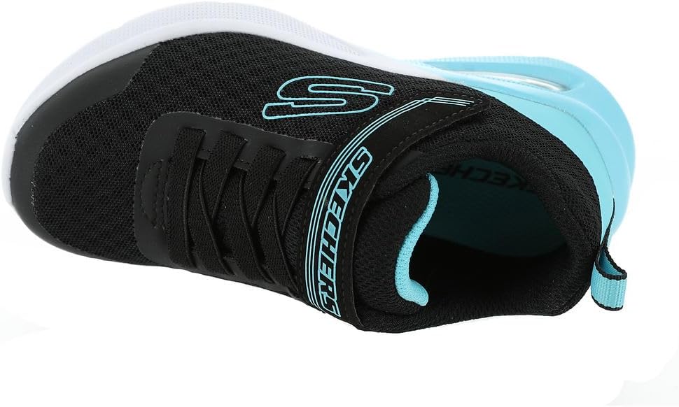 Skechers Unisex Kinder 302343l Blk Sneaker 27 EU Black Mesh Turq Trim, 27 EU Black Mesh Turq Trim